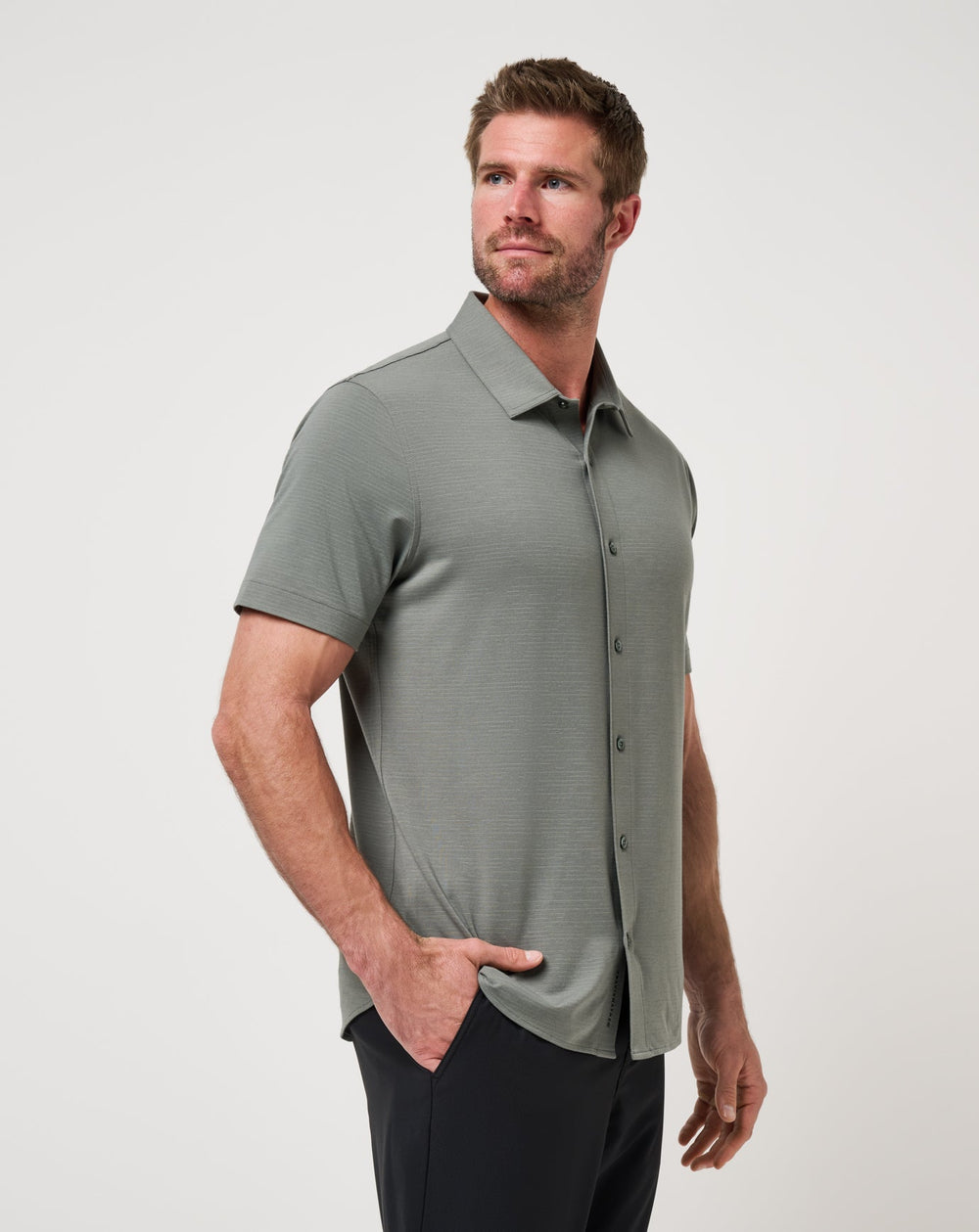 The Heater Button-Up Men/Dark Olive