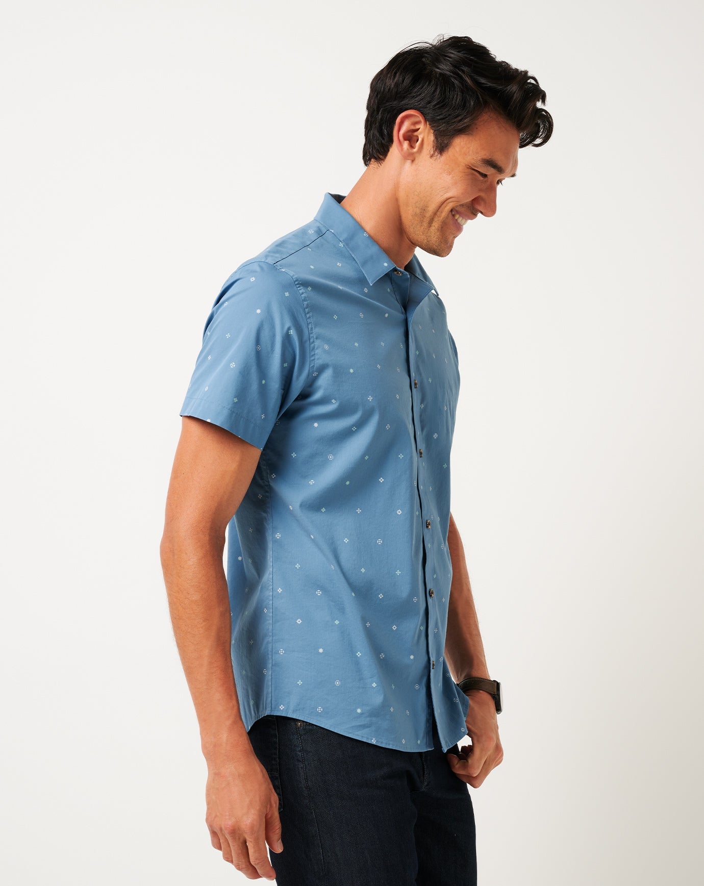 Per Aspera Button-Up Men/Captains Blue