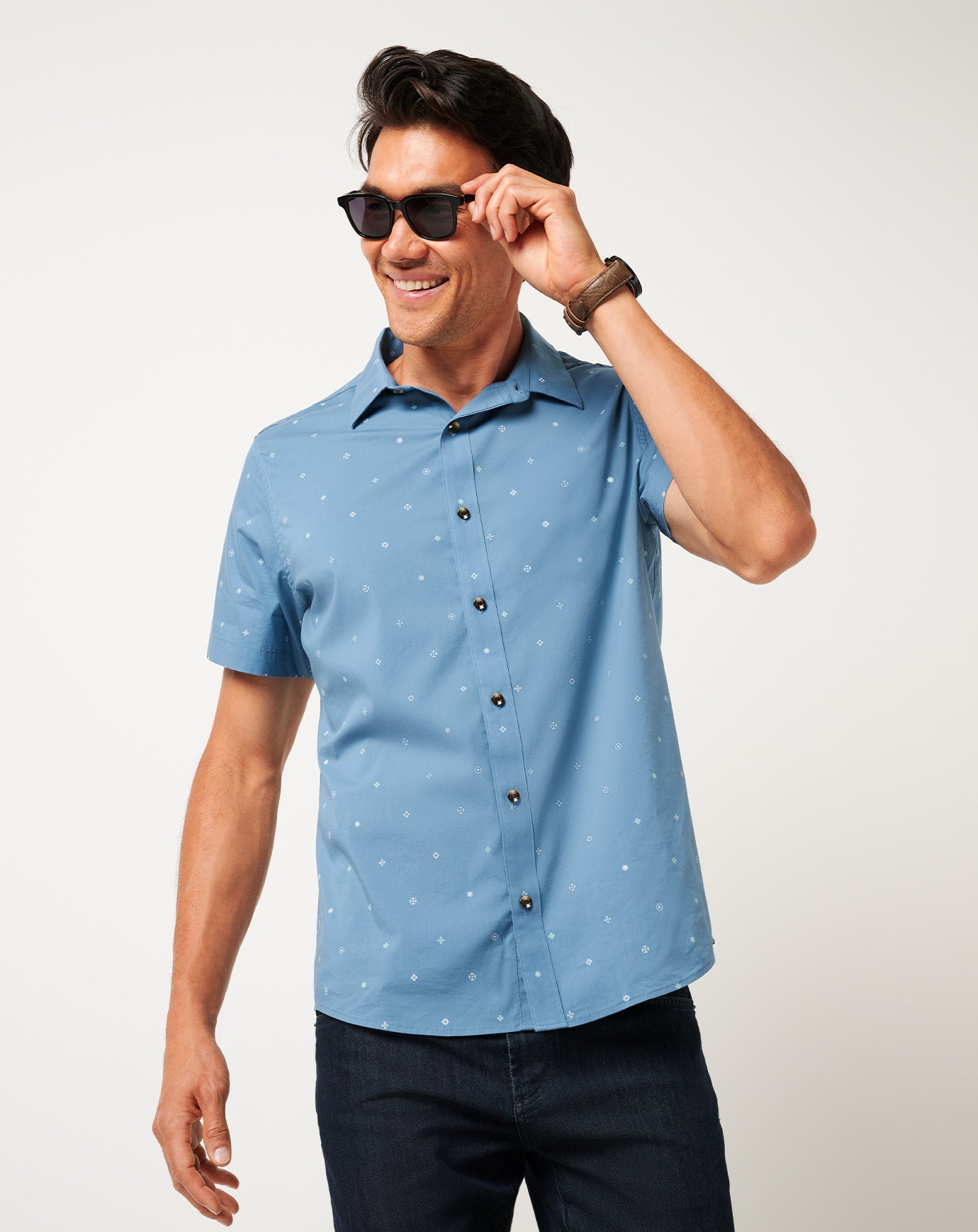 Per Aspera Button-Up Men/Captains Blue