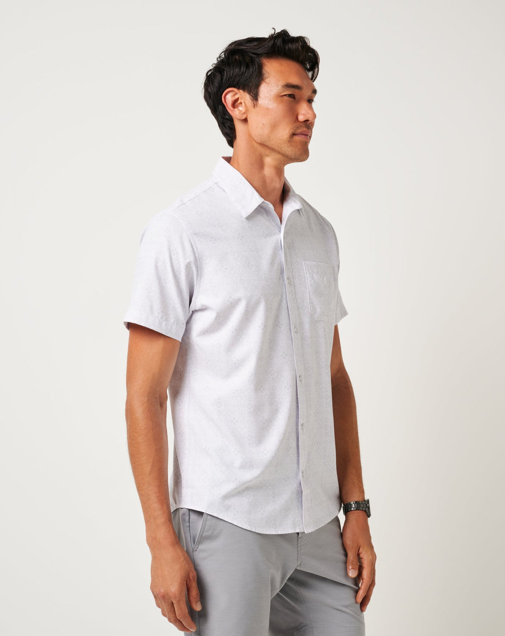 Techwoven Acropolis Button-Up Men/White