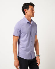Knit Trip To The City Button-Up Men/Heather Violet Storm