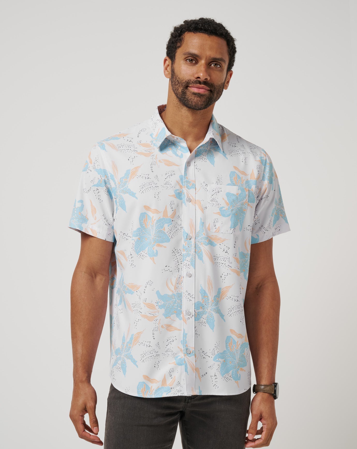 Techwoven Board Battle Button-Up Men|New/White