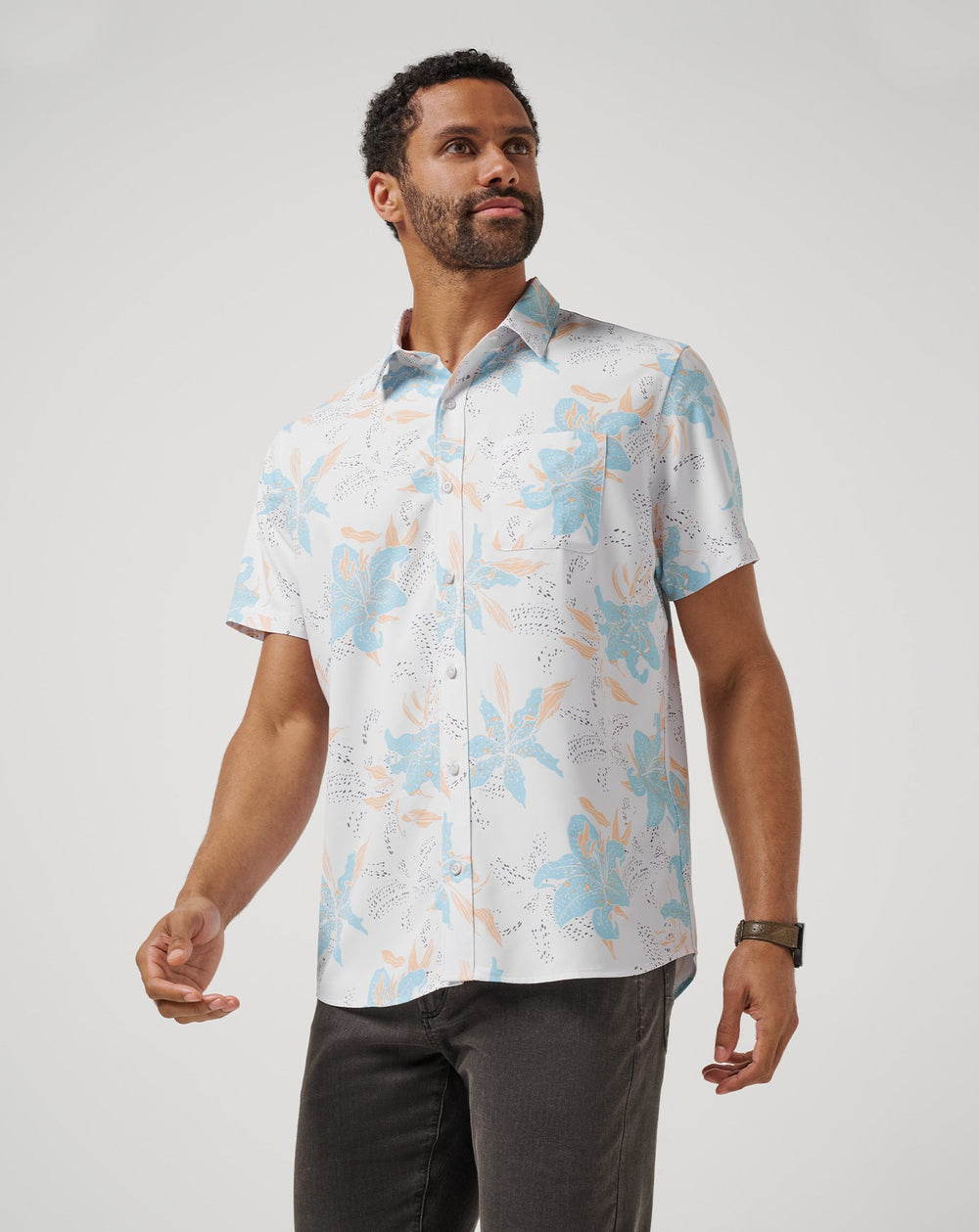 Techwoven Board Battle Button-Up Men|New/White