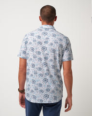 Knit Flourish Button-Up Men/White