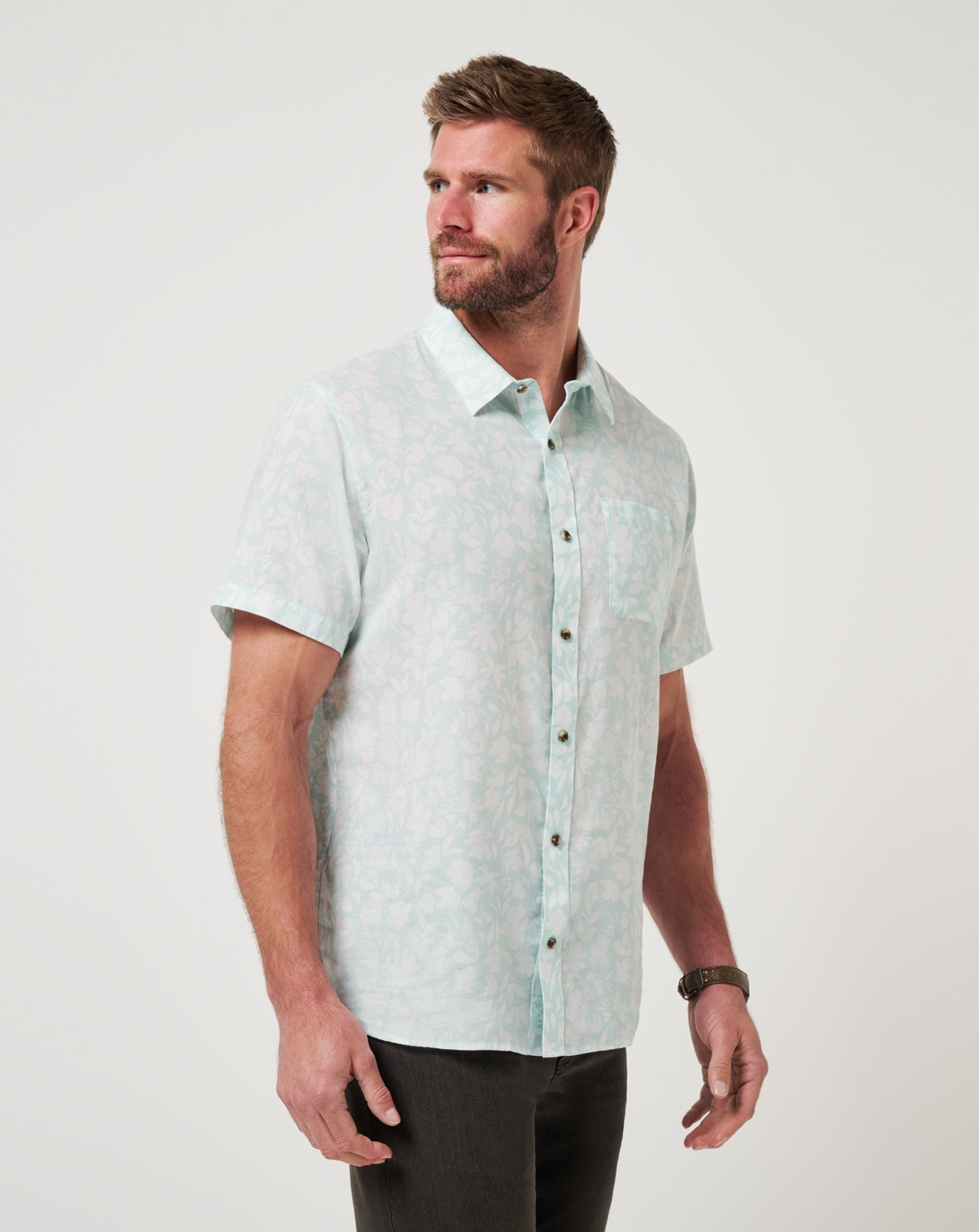 Double Room Button-Up Men/Eggshell Blue
