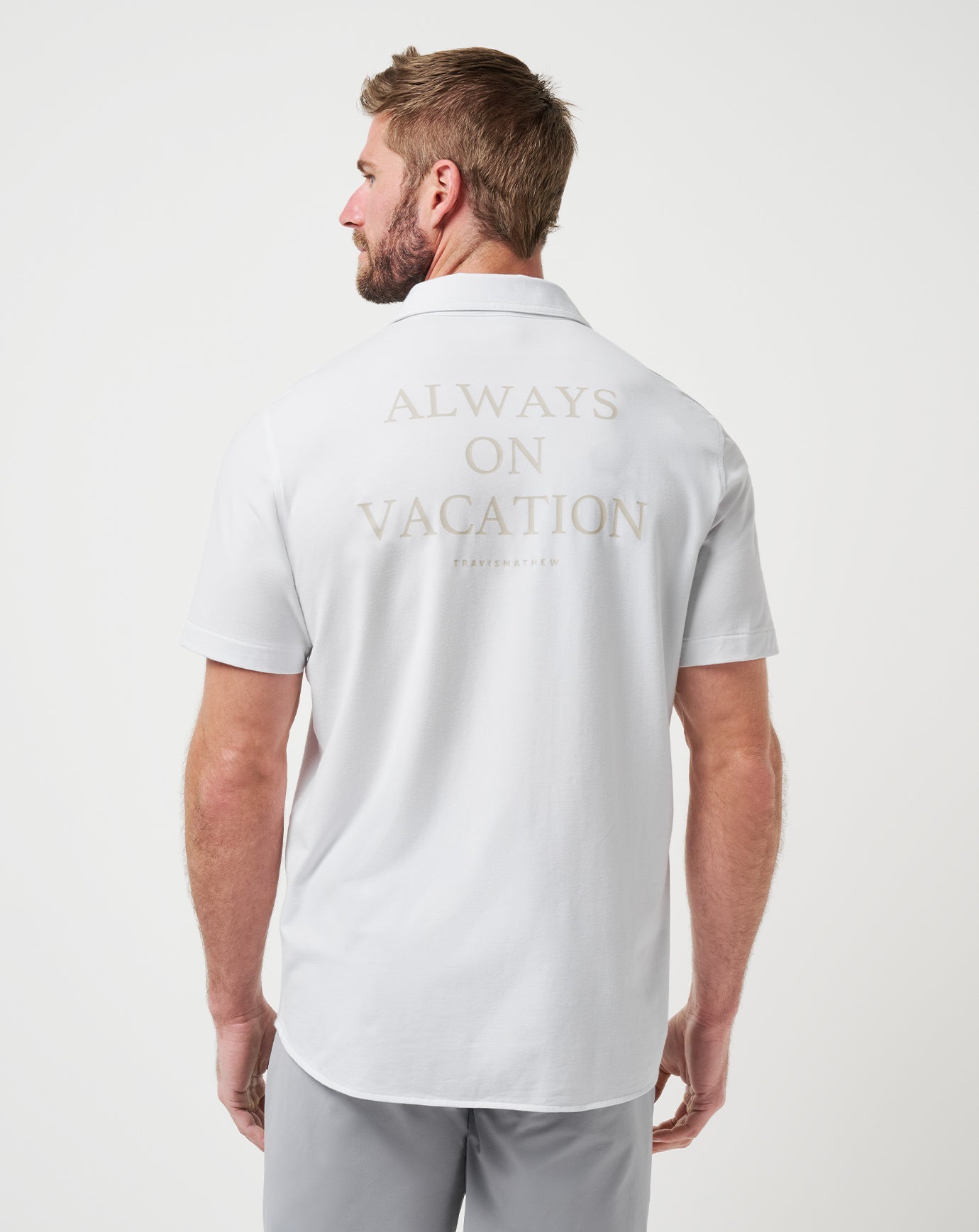 Poolside Pitcher Button-Up Men/White