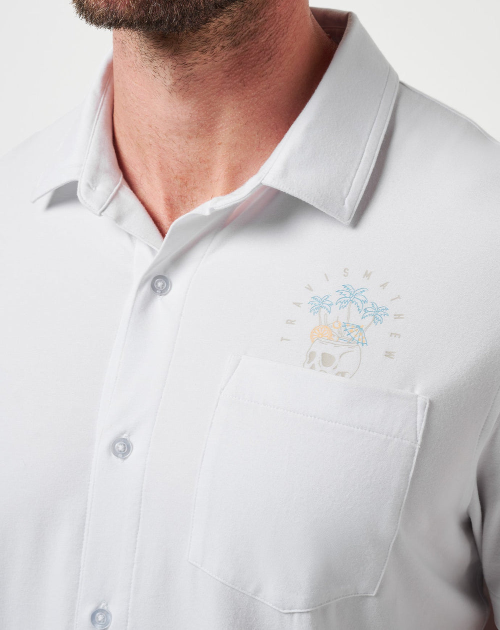 Poolside Pitcher Button-Up Men/White