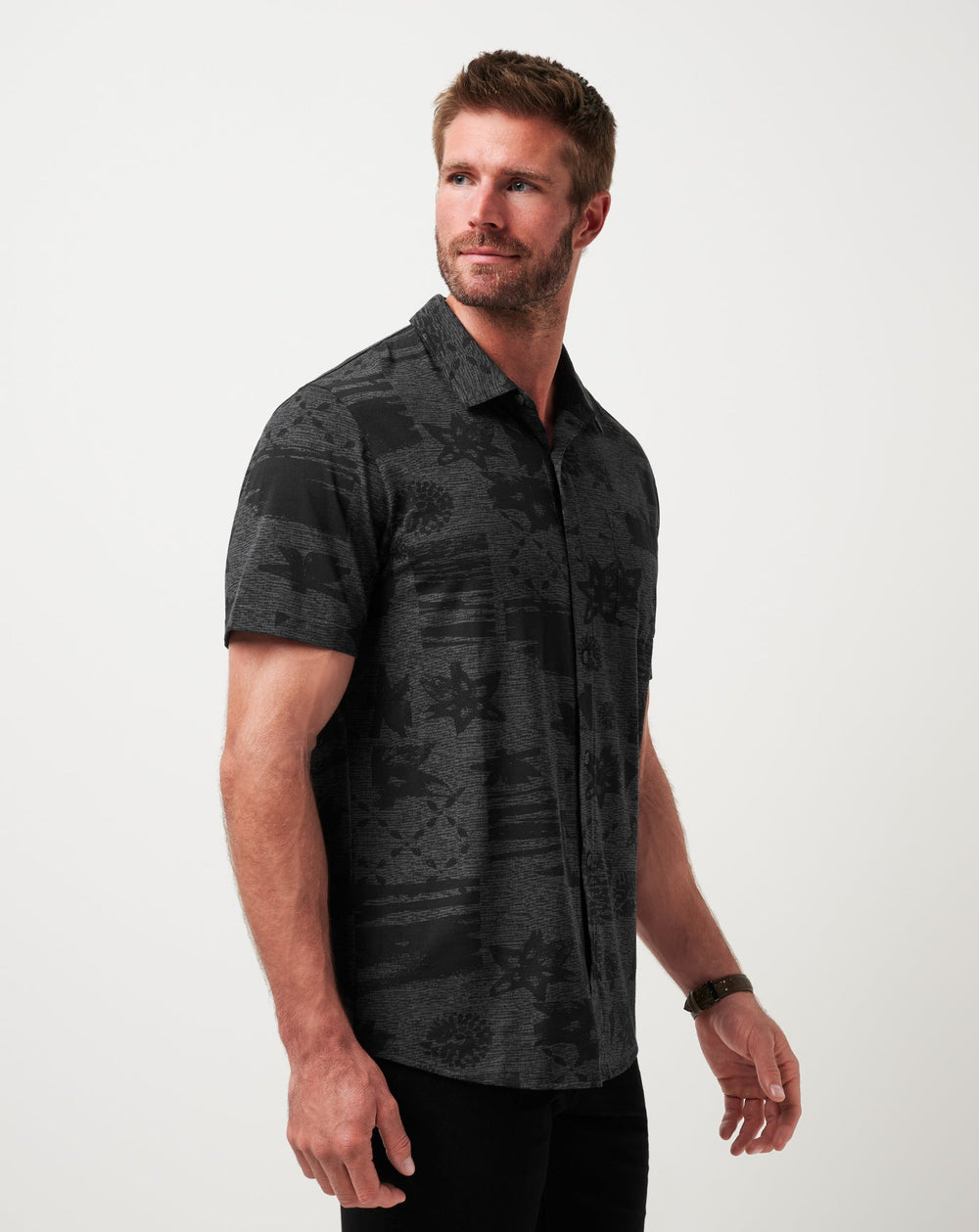 Knit Gravitation Button-Up Men/Black