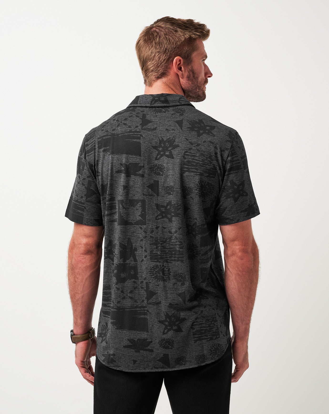 Knit Gravitation Button-Up Men/Black