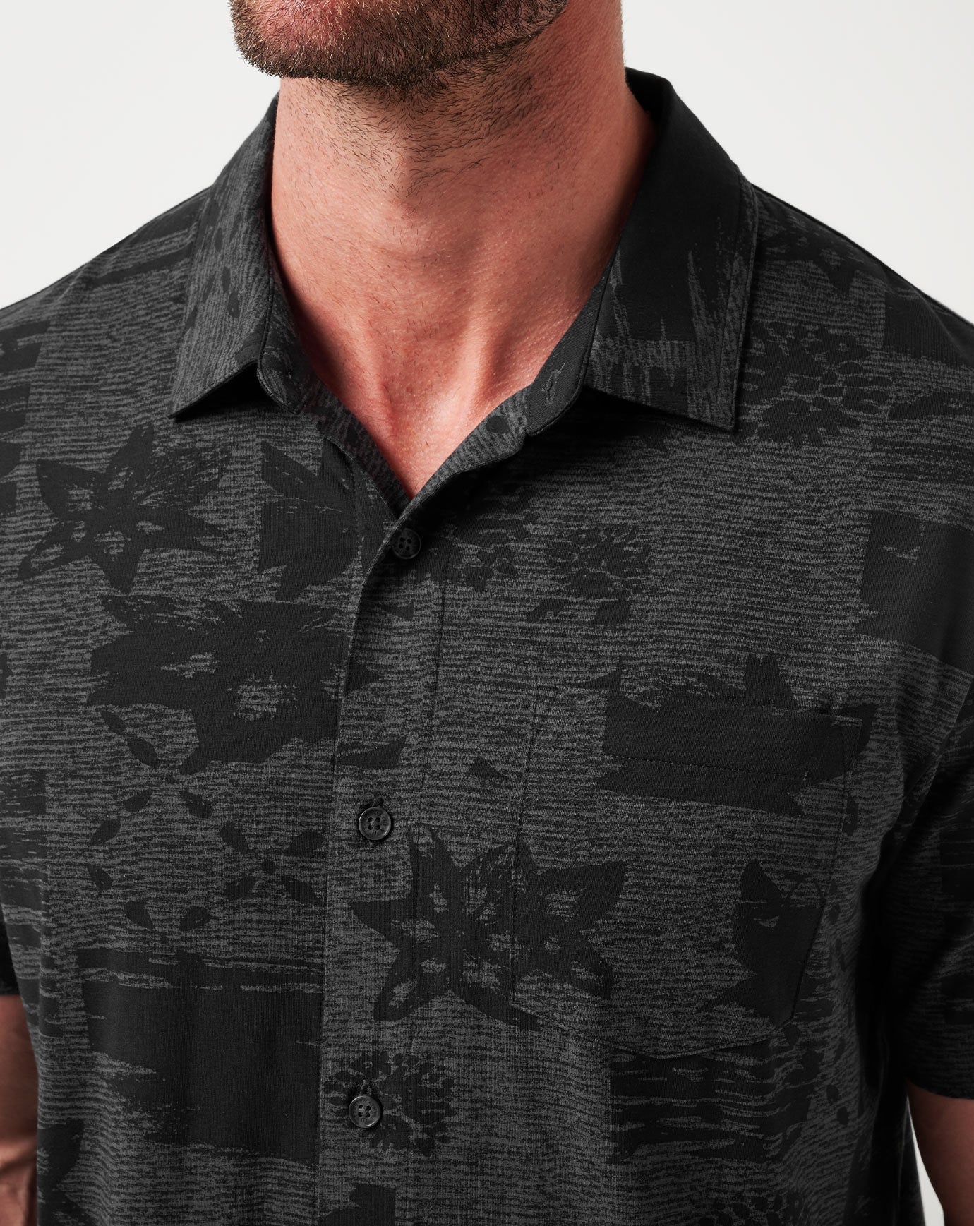 Knit Gravitation Button-Up Men/Black