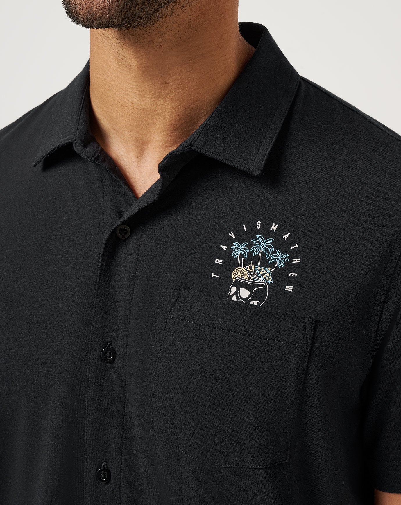 Poolside Pitcher Button-Up Men/Black