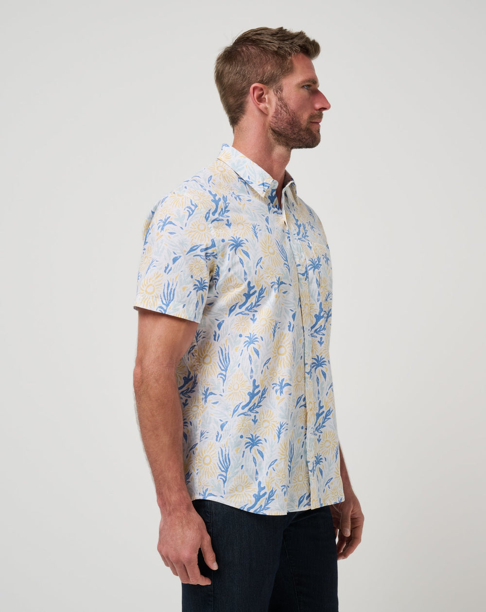 Souvenir City Button-Up Men/White