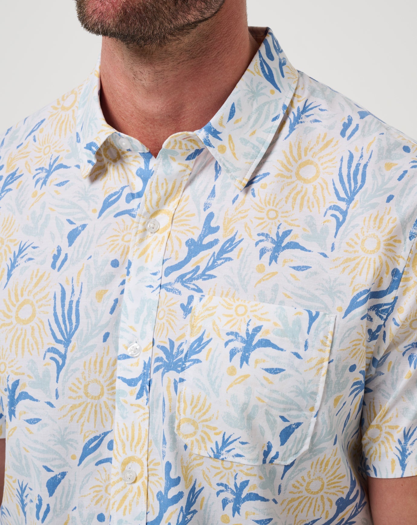 Souvenir City Button-Up Men/White