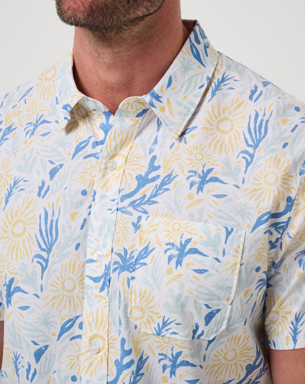Souvenir City Button-Up Men/White