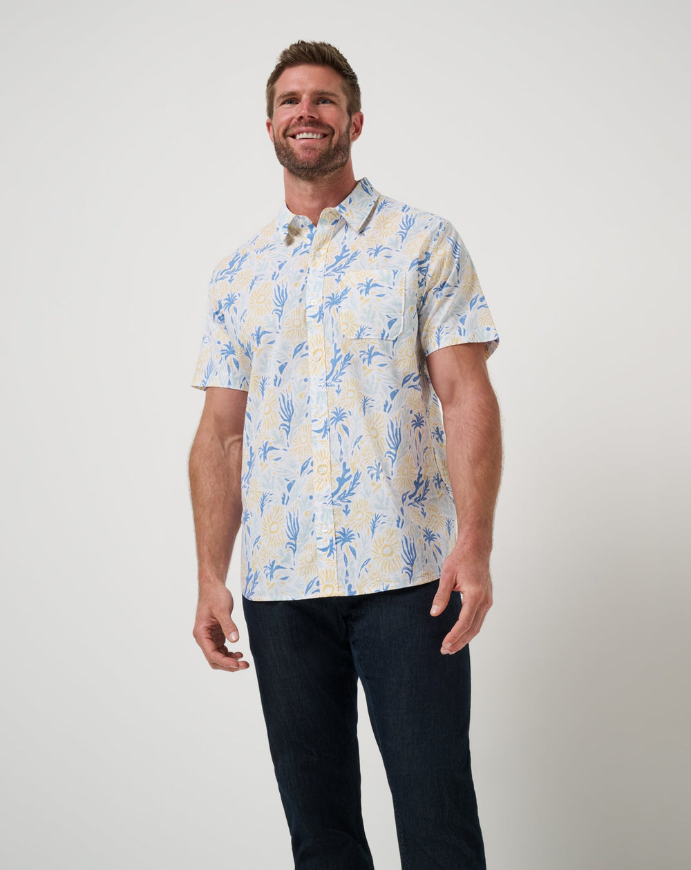 Souvenir City Button-Up Men/White