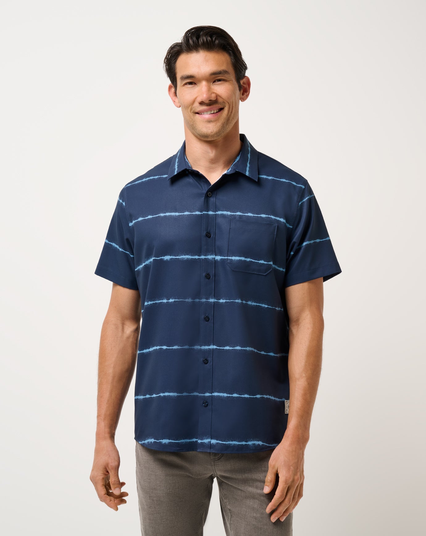 Techwoven Sundaze Button-Up Men|New/Total Eclipse