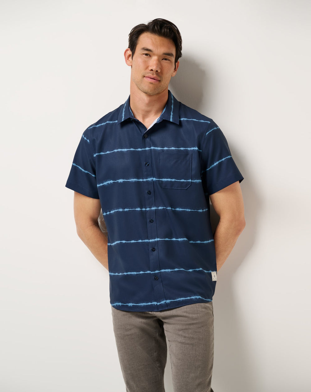 Techwoven Sundaze Button-Up Men|New/Total Eclipse