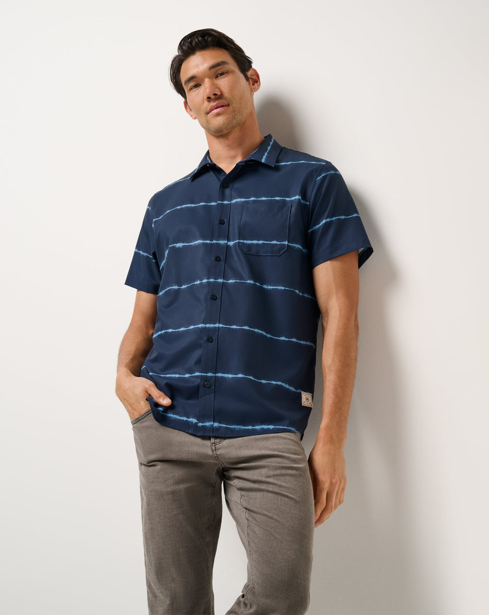 Techwoven Sundaze Button-Up Men|New/Total Eclipse