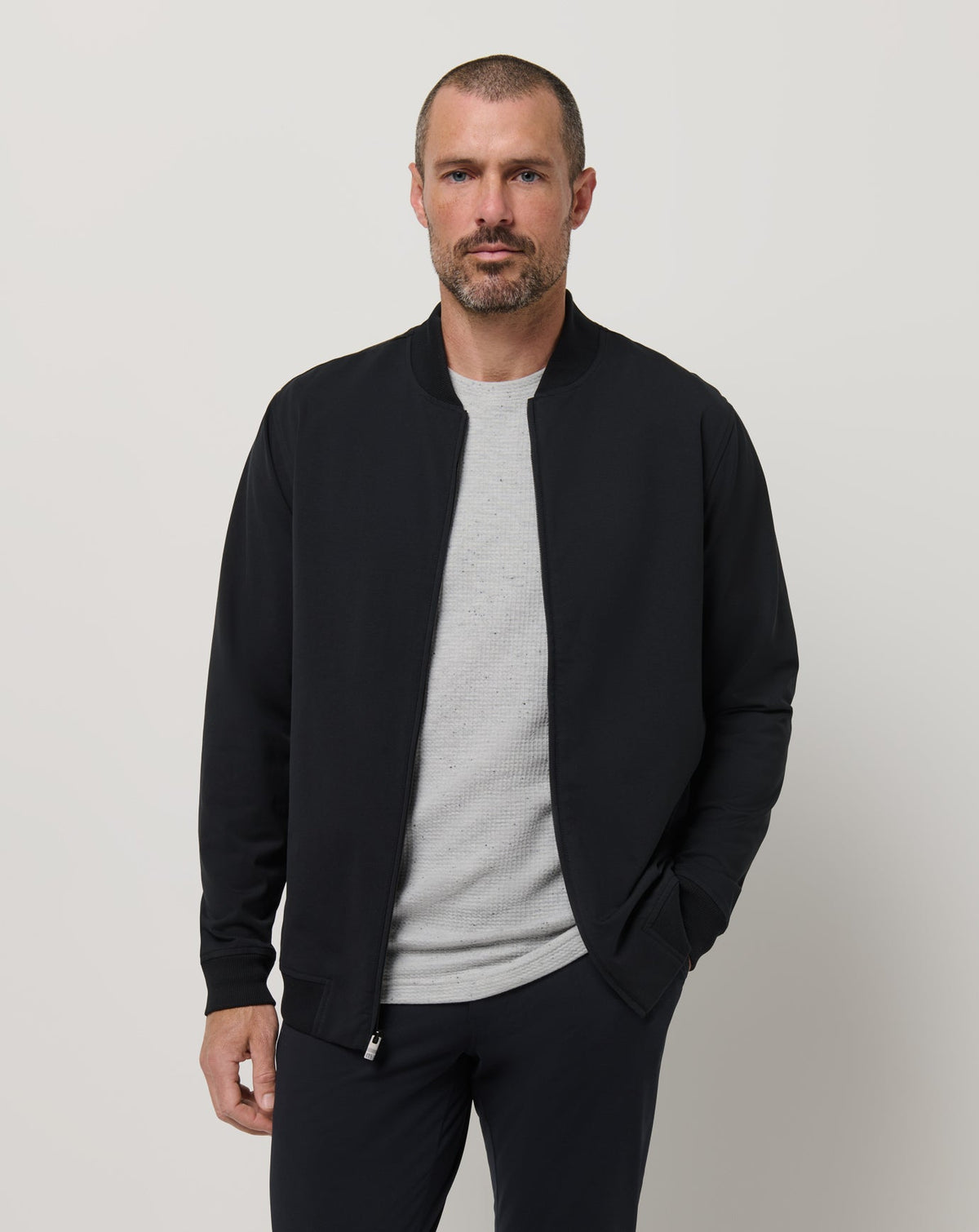 Stretchknit Bomber Jacket Men/Black