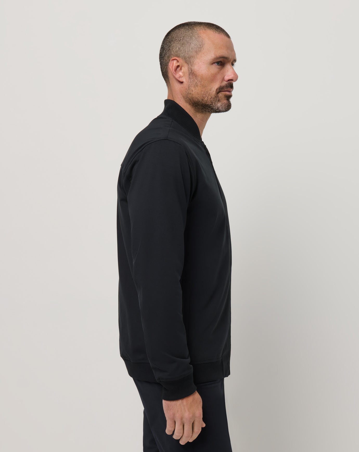 Stretchknit Bomber Jacket Men/Black