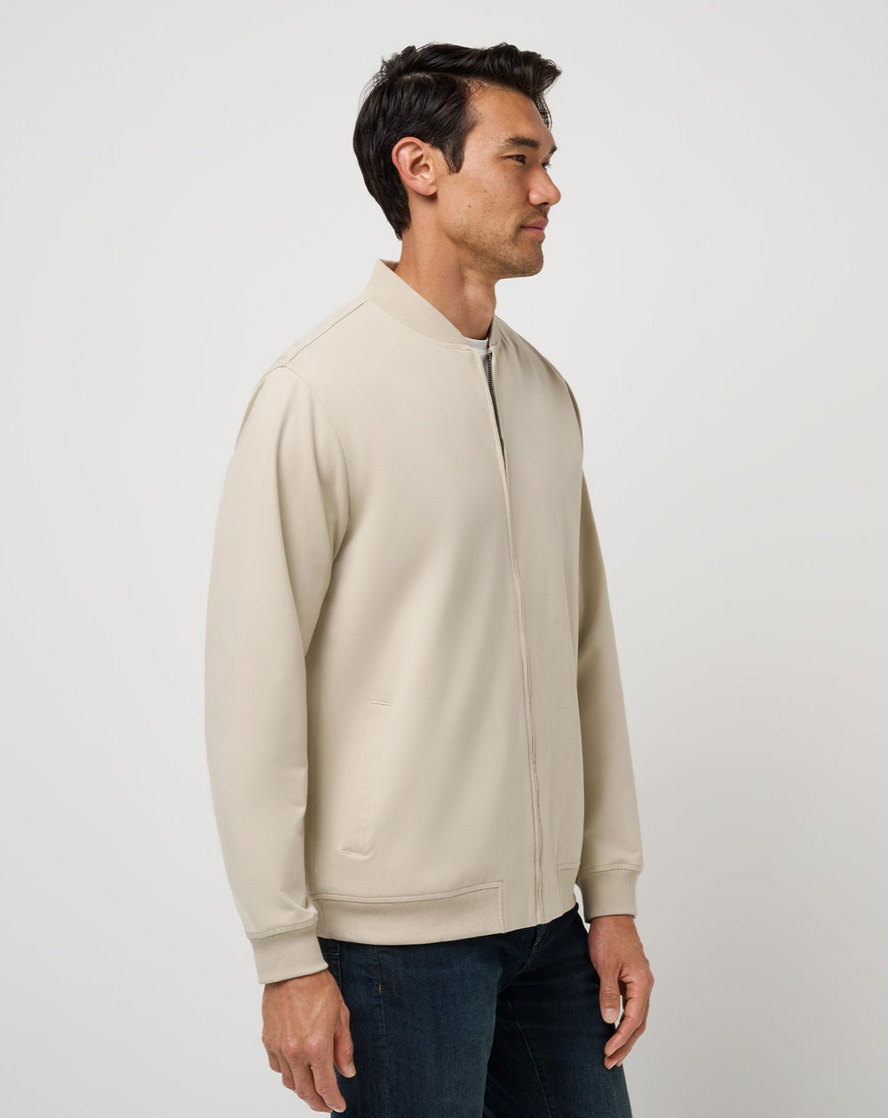 Stretchknit Bomber Jacket Men/Italian Sand