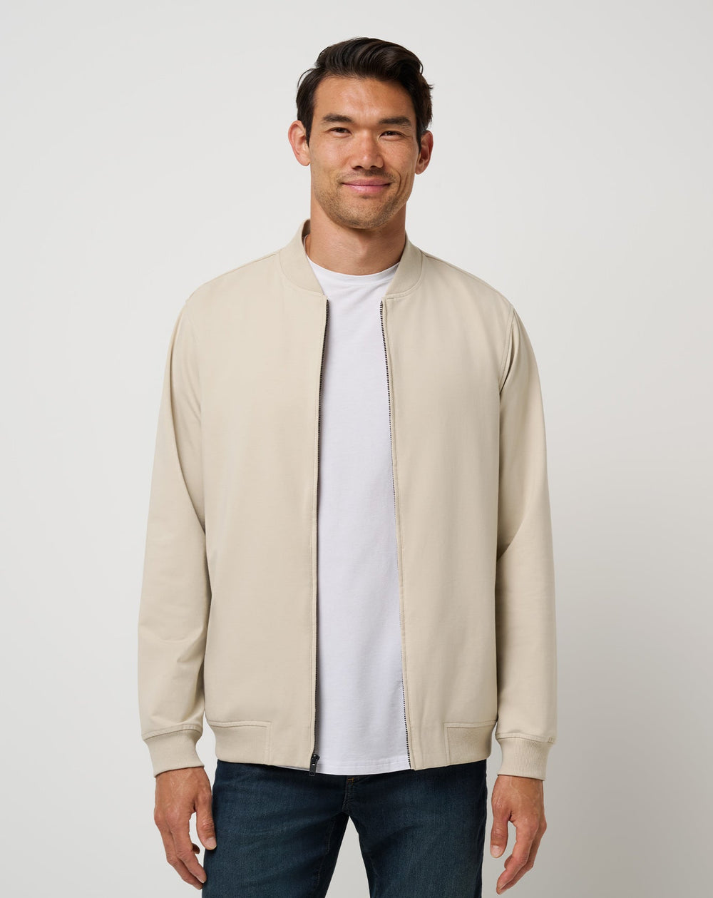 Stretchknit Bomber Jacket Men/Italian Sand
