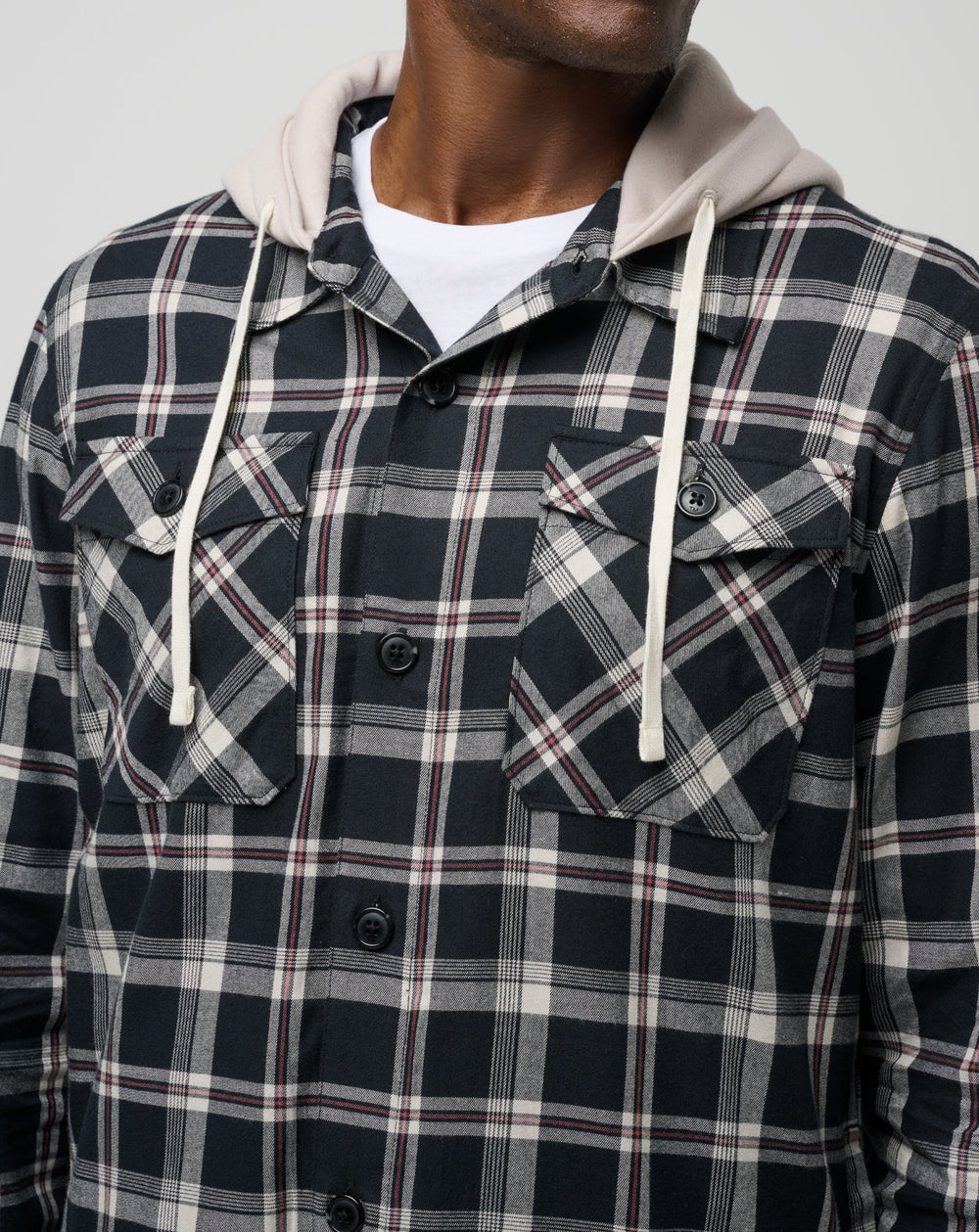 Baubles Button-Up Hoodie Men/Black