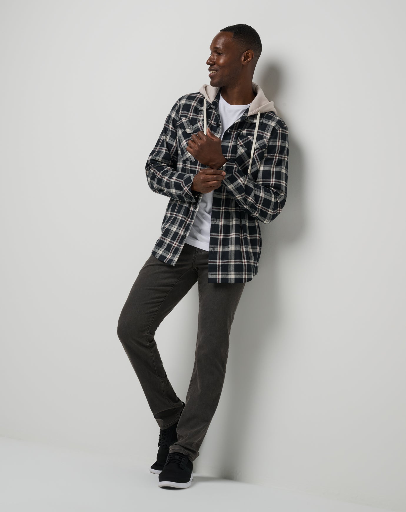 Baubles Button-Up Hoodie Men/Black