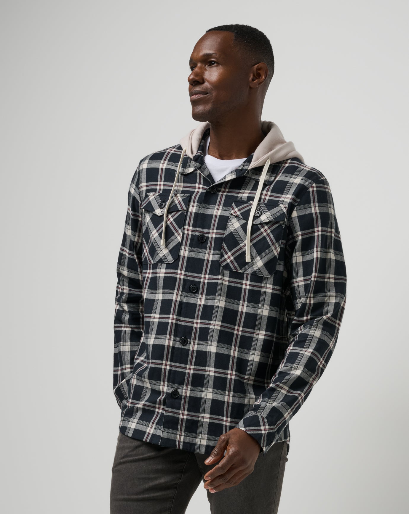 Baubles Button-Up Hoodie Men/Black