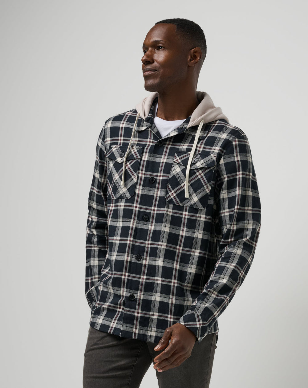 Baubles Button-Up Hoodie Men/Black