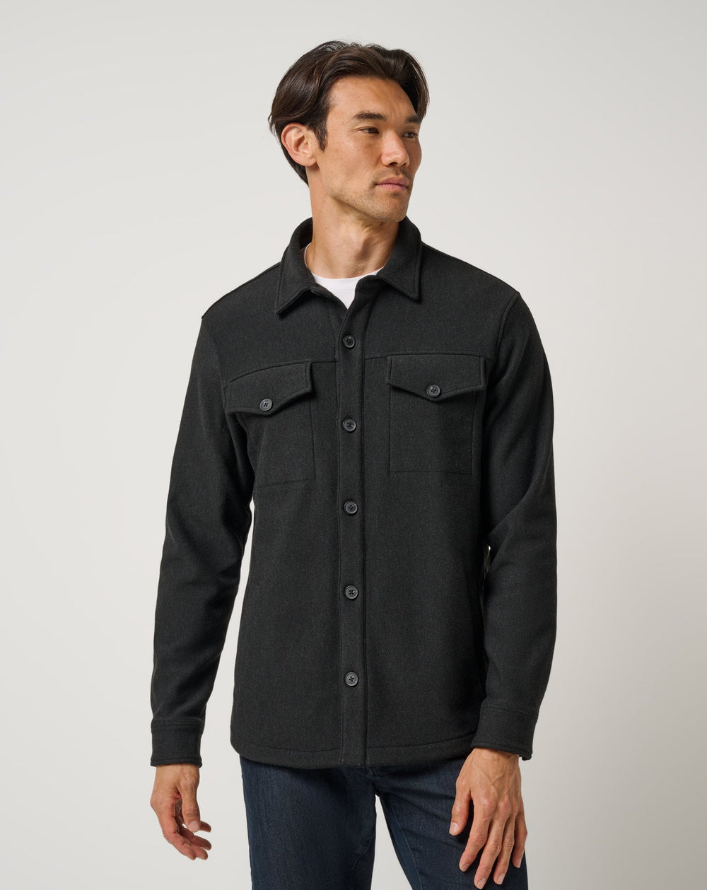 Are We There Yet Shirt Jacket Men/Black