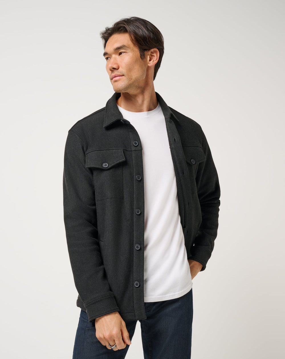 Are We There Yet Shirt Jacket Men/Black