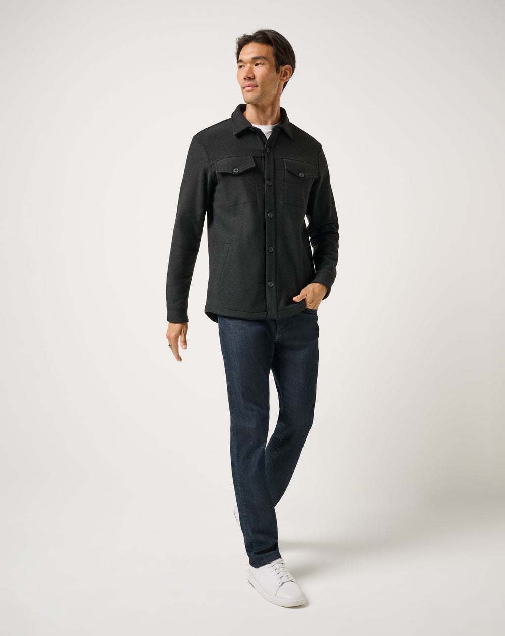 Are We There Yet Shirt Jacket Men/Black