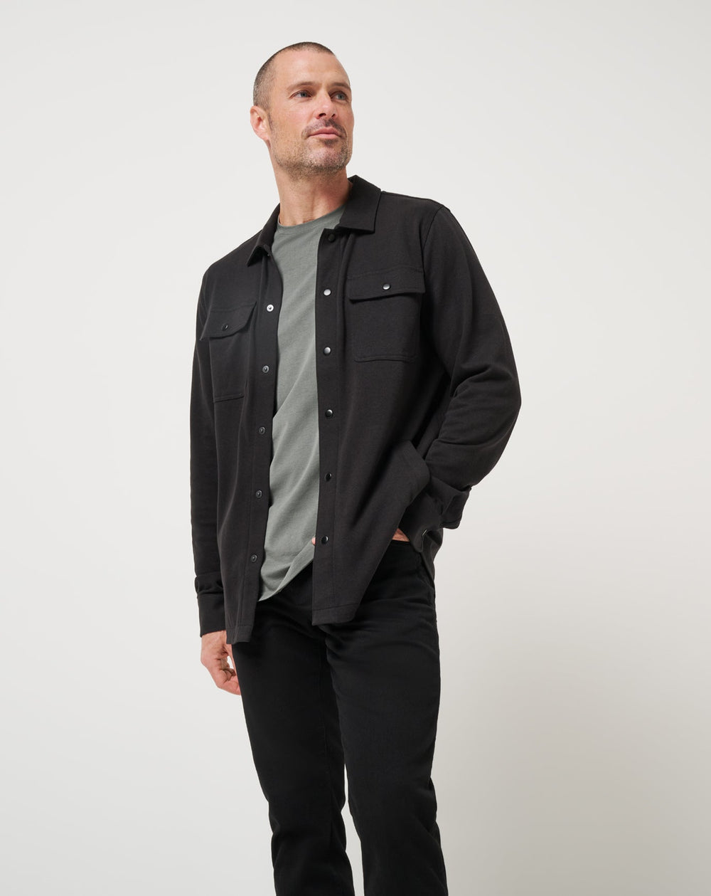 You Pick Shirt Jacket Men/Black