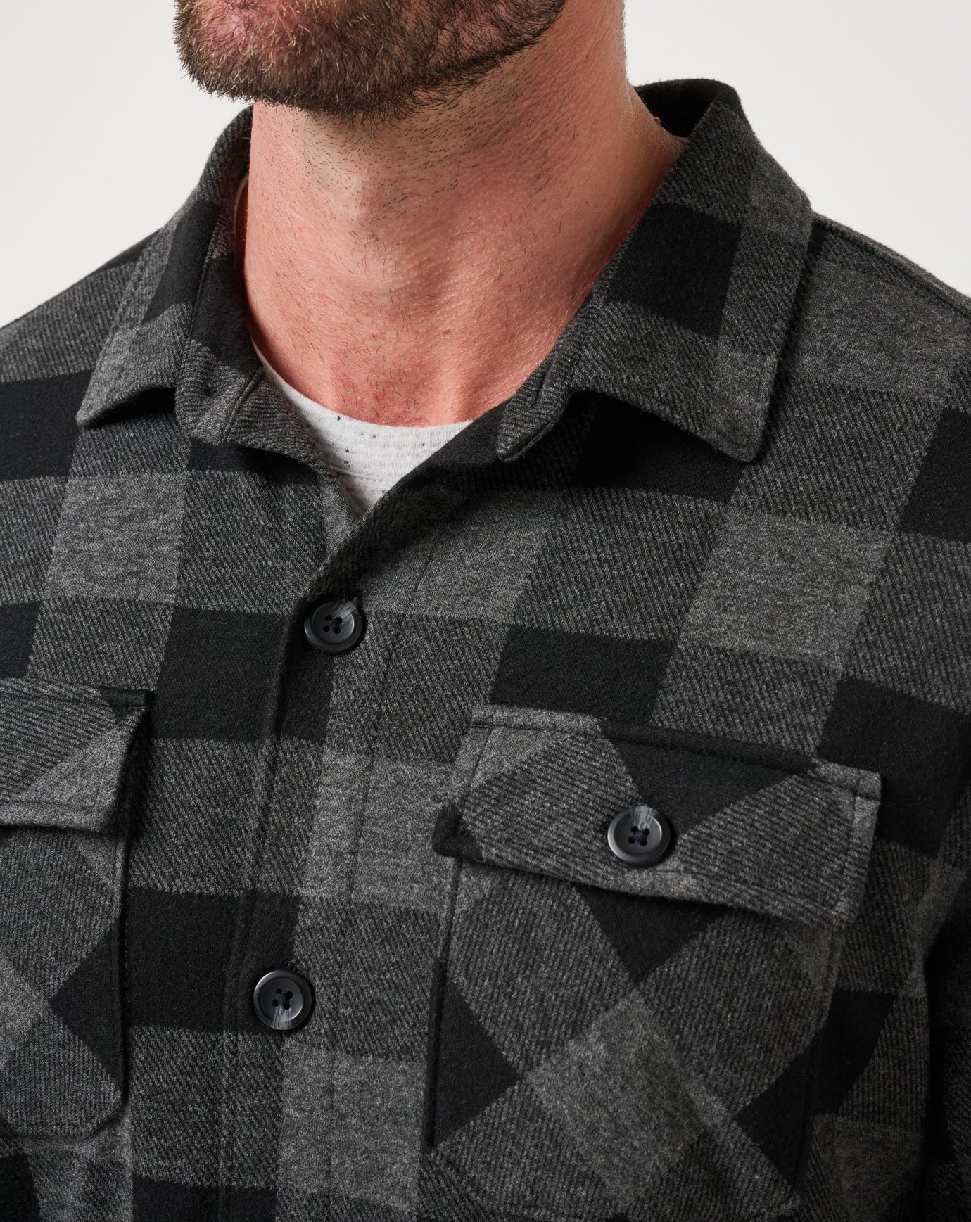 Return Flight Shirt Jacket Men/Black/Grey