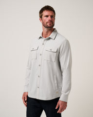 Wanna Bet Shirt Jacket Men/Heather Light Grey