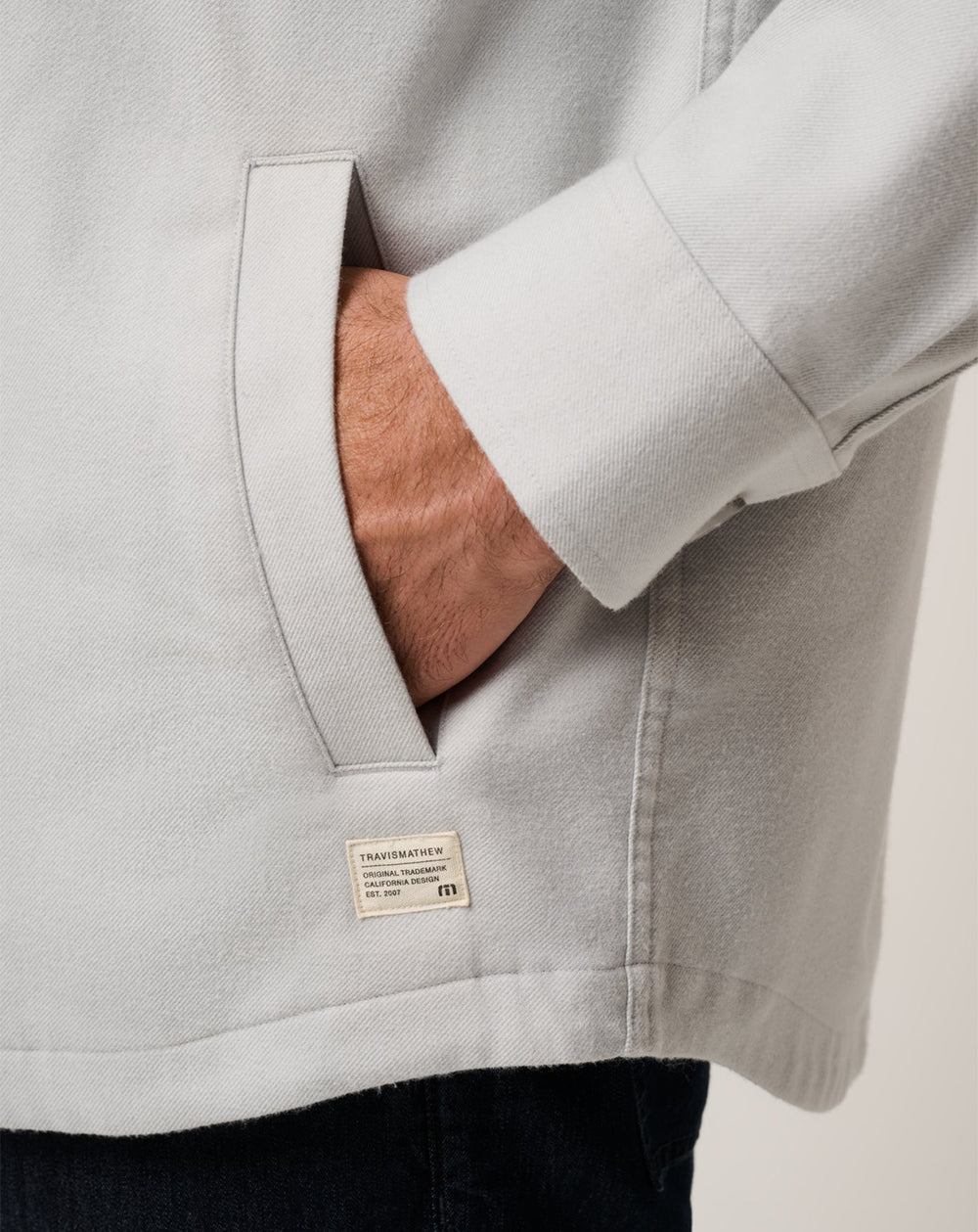 Wanna Bet Shirt Jacket Men/Heather Light Grey