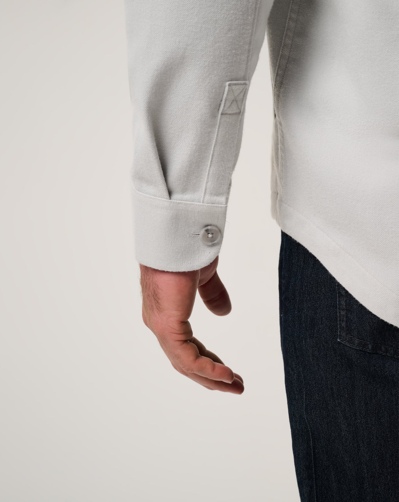 Wanna Bet Shirt Jacket Men/Heather Light Grey