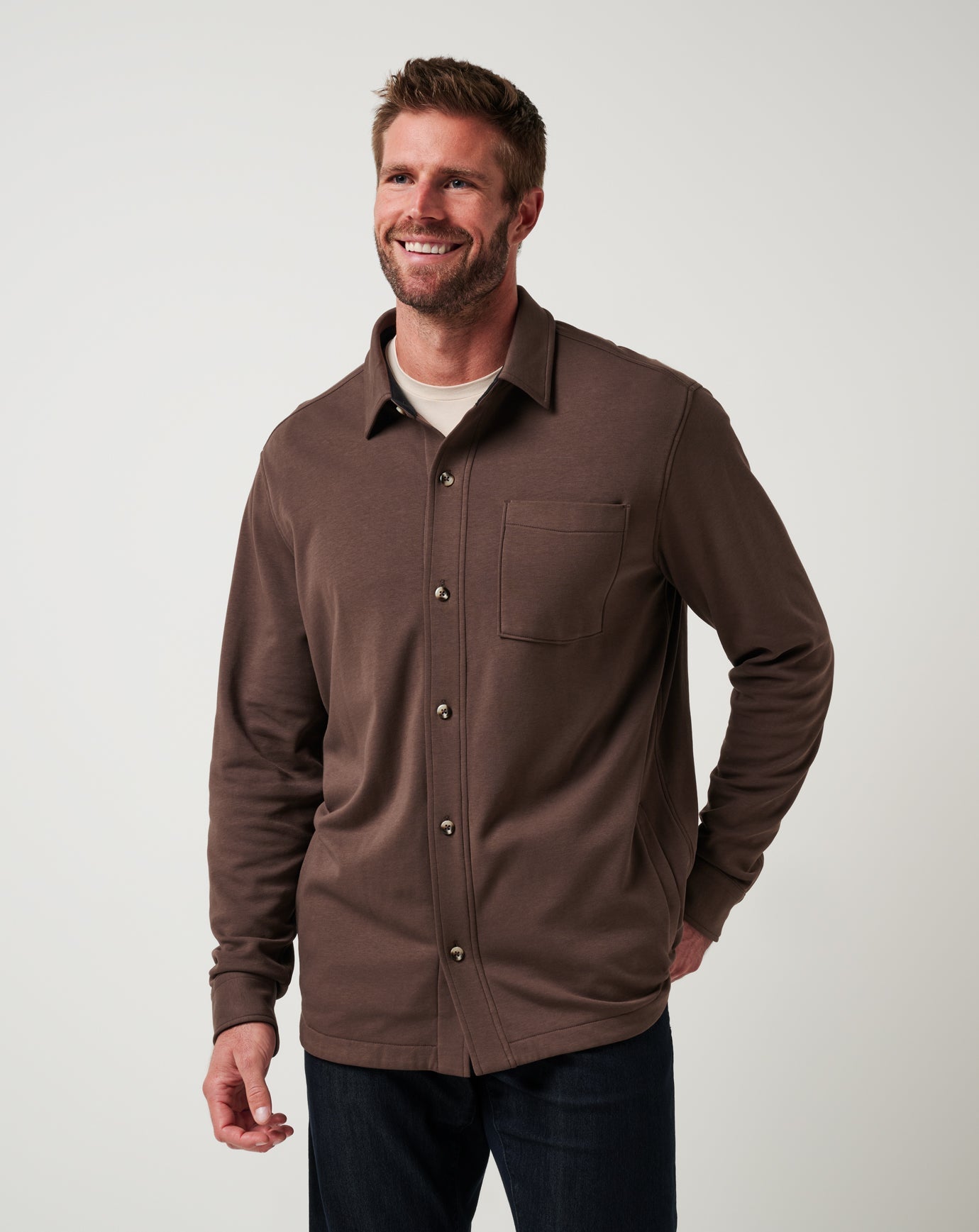 Cloud Shirt Jacket Men/Chocolate