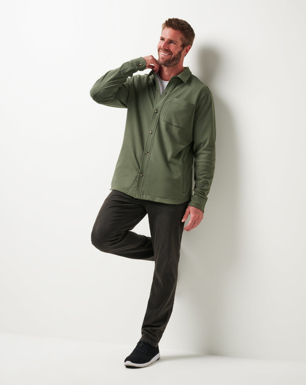 Cloud Shirt Jacket Men/Dark Olive