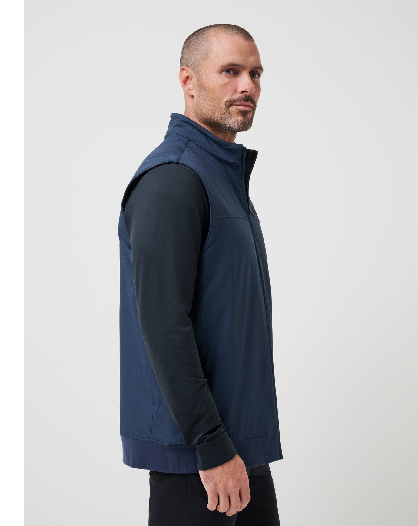 Wanderlust Vest Men|Golf/Mood Indigo