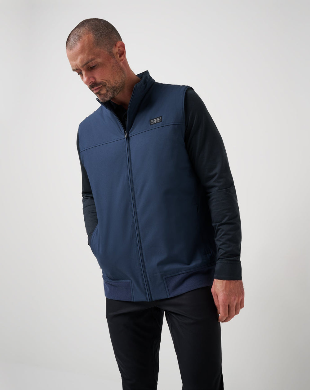 Wanderlust Vest Men|Golf/Mood Indigo