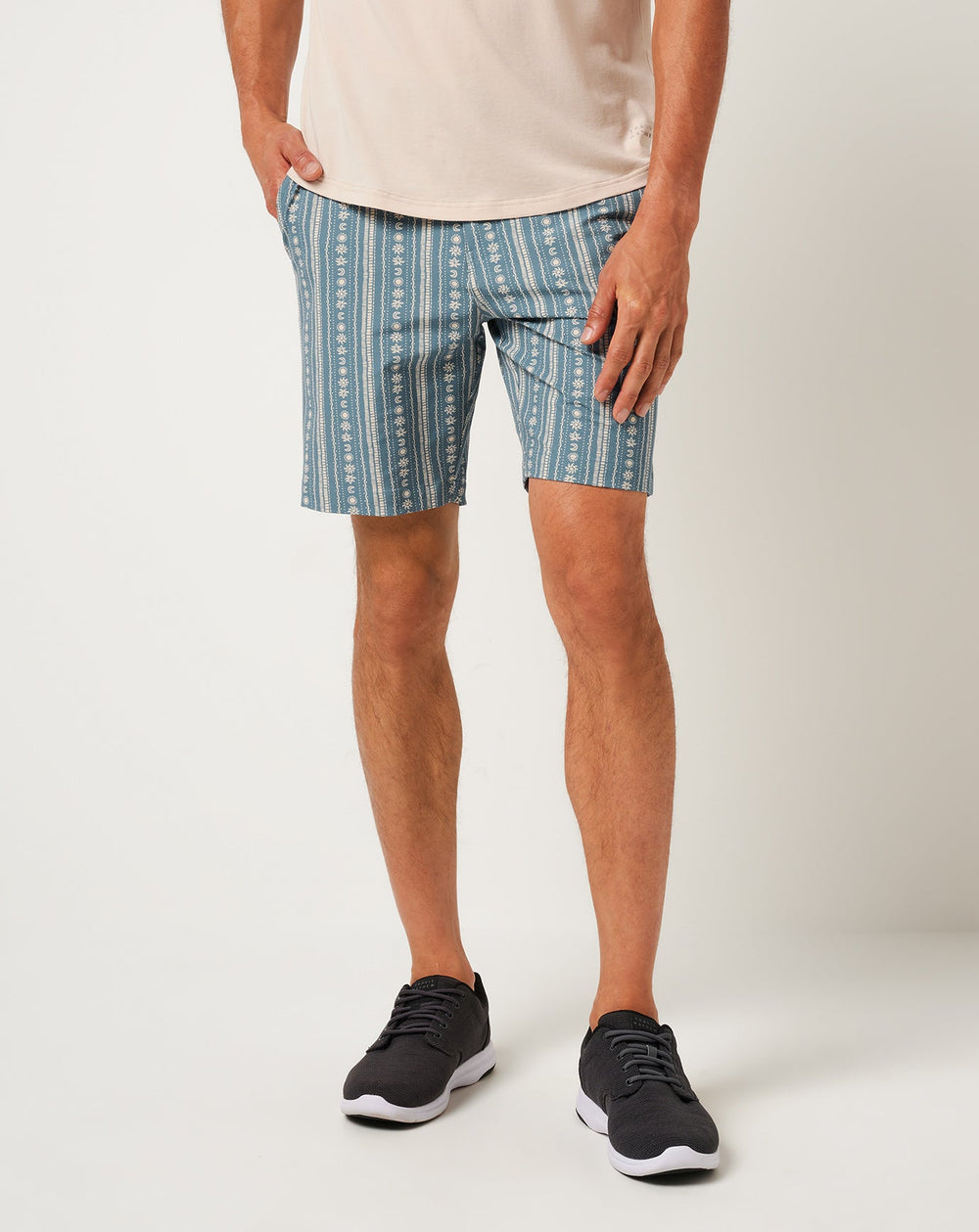 Tech Chino Print Short 8In Men|Golf/Captains Blue