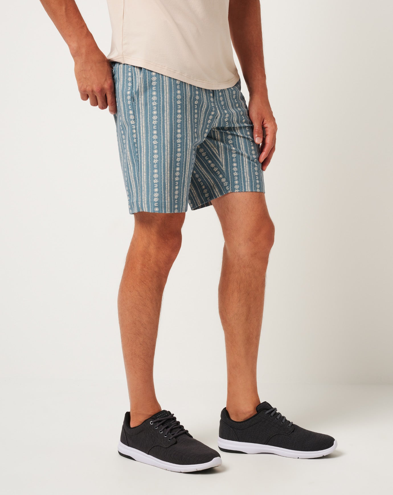 Tech Chino Print Short 8In Men|Golf/Captains Blue