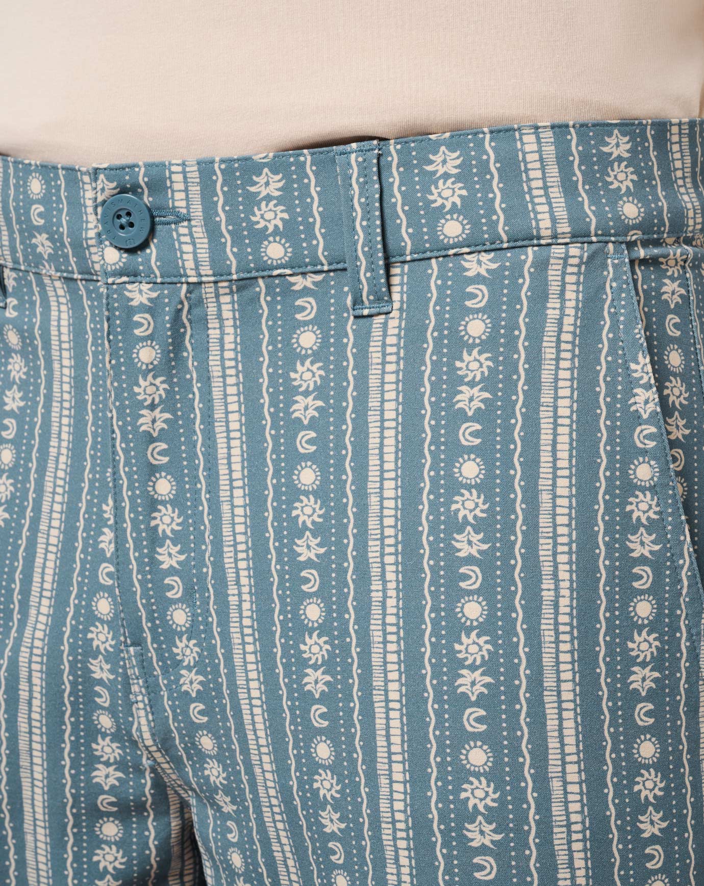 Tech Chino Print Short 8In Men|Golf/Captains Blue