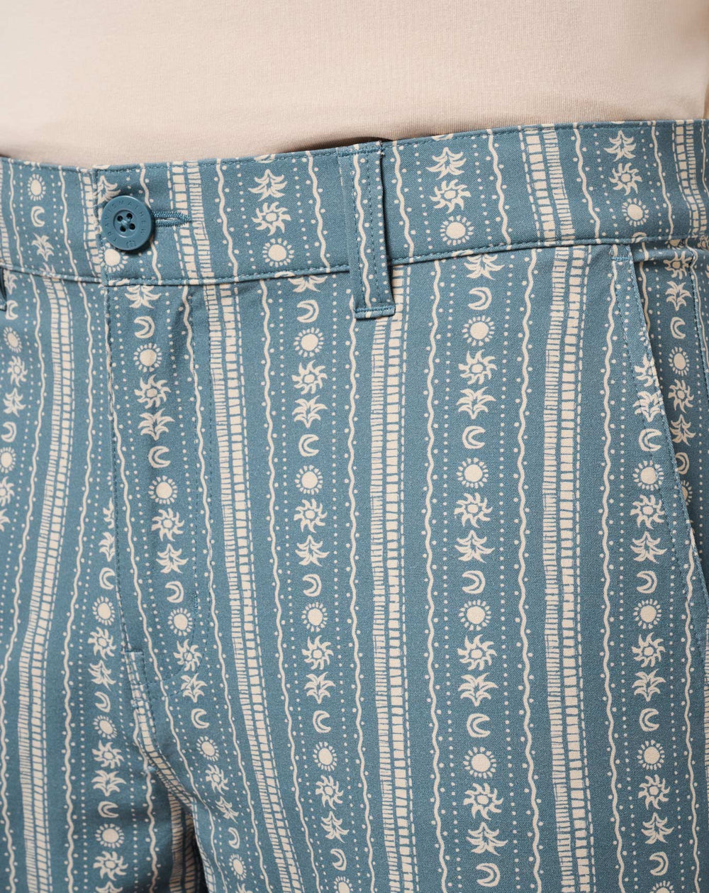 Tech Chino Print Short 8In Men|Golf/Captains Blue