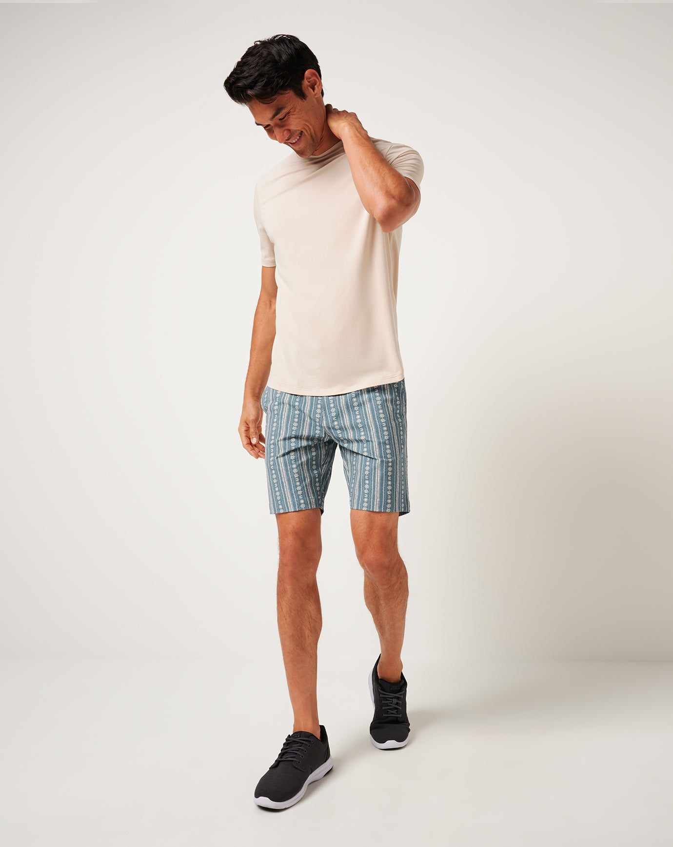Tech Chino Print Short 8In Men|Golf/Captains Blue