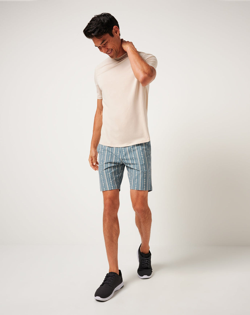 Tech Chino Print Short 8In Men|Golf/Captains Blue