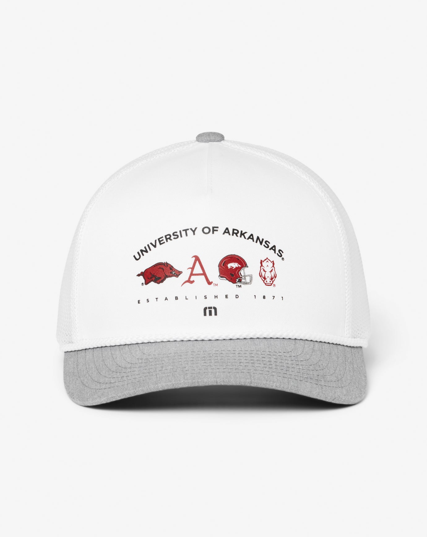 Arkansas Defensive Line Snapback Hat Men|Accessories|Game Day|New/White