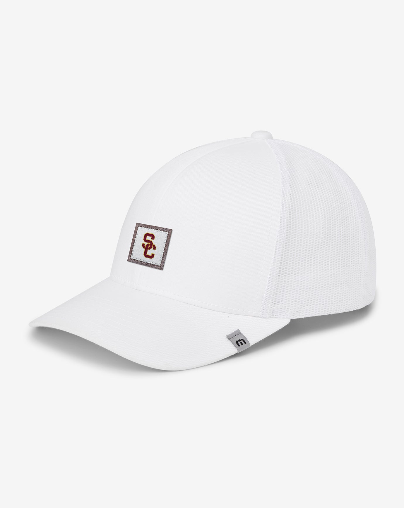 USC Leather Patch Snapback Hat Men|Accessories|Game Day|New/White